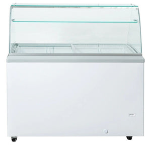 NIF-71-DC - 71" Ice Cream Dipping Cabinet - 12 Tubs